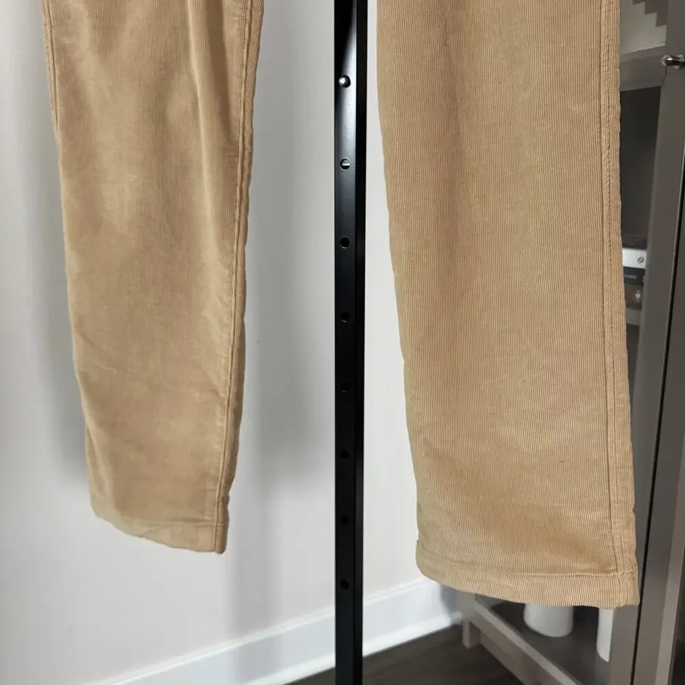 Faherty Stretch Terry Corduroy Utility Ary Barley Tan Pants XL NEW Straight Leg